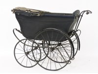 Lot 767 - An early 20th century pram with leaf springs