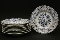Lot 603 - Ten Meissen pierced plates