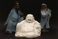 Lot 567 - Two Chinese pottery figures