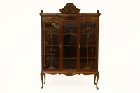 Lot 719 - An Edwardian mahogany glazed display cabinet