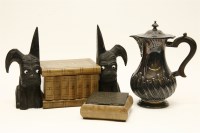 Lot 575 - A box containing metal and wooden items