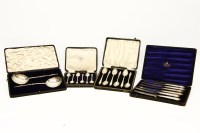 Lot 304 - Four cased silver cutlery sets