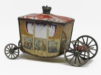 Lot 372 - A 1937 Coronation Coach biscuit tin