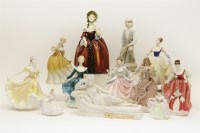 Lot 471A - A collection of Royal Doulton and other porcelain figures
