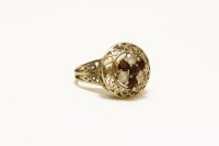 Lot 245 - A 9ct gold garnet and synthetic spinel cluster ring