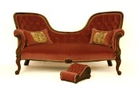 Lot 740 - An early 20th Century mahogany framed button backed sofa