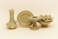 Lot 536 - A quantity of celadon glazed ceramics by Peter Venning