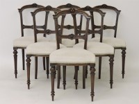 Lot 766 - Six early 20th century mahogany dining chairs