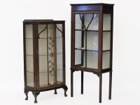 Lot 805 - An Edwardian mahogany display cabinet