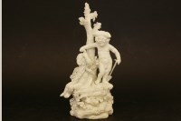 Lot 353 - A late 18th century Derby biscuit porcelain figure a group of cavorting putti