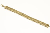 Lot 244 - A 9ct gold four row belcher chain bracelet