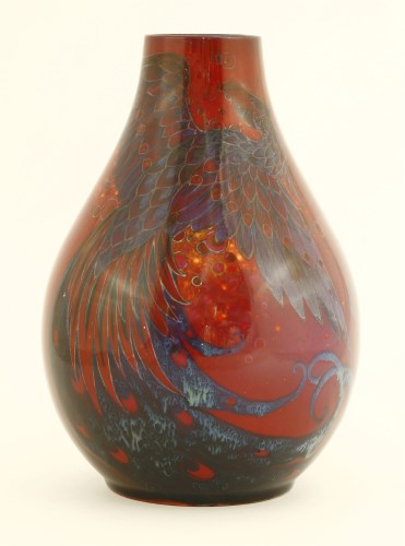 Lot 82 - A Doulton 'Sung' flambé 'Bird of Paradise' vase
