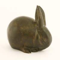 Lot 139 - A bronze rabbit