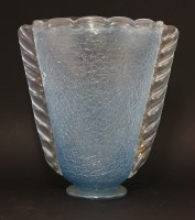 Lot 614 - A blue glass vase