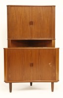 Lot 543 - A Danish two-tier corner cupboard