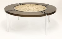 Lot 541 - A Danish tile-top and oak circular coffee table