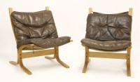 Lot 476 - A pair of bentwood lounger chairs