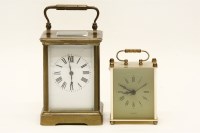 Lot 376 - An early 20th century brass and five glass carriage clock