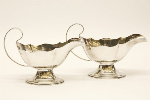 Lot 313 - Two silver sauce boats