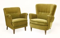 Lot 314 - A pair of Danish armchairs