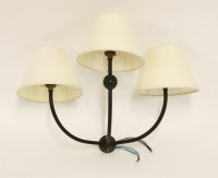 Lot 193 - A set of four French three-branch wall lights