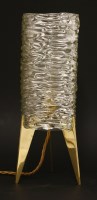 Lot 562 - A moulded glass table lamp