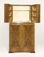 Lot 202 - An Art Deco burr walnut drinks cabinet