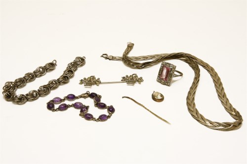 Lot 241 - A collection of costume jewellery in a jewellery box