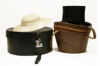 Lot 573 - Two boxed top hats