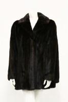 Lot 1406 - A dark ranch mink fur short coat