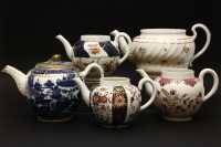 Lot 495 - Three 18th century Worcester teapots