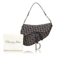 Lot 1039 - A Dior jacquard 'Diorissimo' saddle handbag