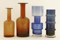Lot 647 - Four Scandinavian glass vases