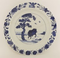 Lot 36 - A rare Chinese blue and white armorial charger