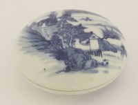 Lot 414 - A Chinese blue and white paste box and cover