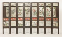 Lot 250 - A Chinese eight-fold screen