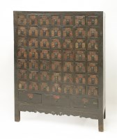 Lot 255 - A Chinese lacquered medicine chest