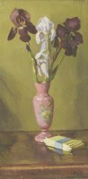 Lot 256 - Duncan Grant (1885-1978)
A STILL LIFE OF IRISES IN A VASE AND A BOOK ON A TABLE
Signed l.r.