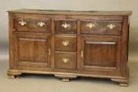 Lot 630 - A 19th century oak dresser base