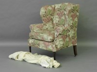 Lot 607 - A George IV wing back armchair