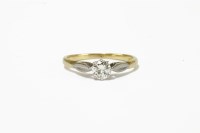 Lot 12 - A gold single stone diamond ring