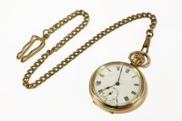Lot 50 - A rolled gold Swiss pocket watch