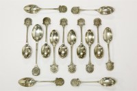 Lot 85 - Thirteen silver tea spoons
