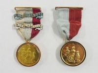 Lot 94A - Two silver gilt Masonic medals