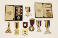 Lot 95 - Nine Masonic medals: five of them silver