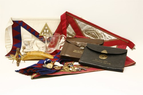 Lot 158 - Masonic regalia: including 3 aprons