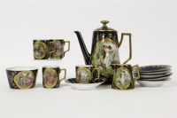 Lot 182 - A late 19th century Royal Vienna coffee set