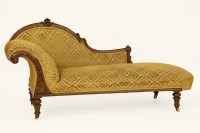 Lot 506 - A Victorian mahogany chaise longue