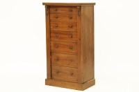 Lot 497 - A Victorian mahogany seven drawer Wellington chest