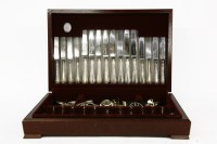 Lot 116 - A cased set of modern silver plated cutlery by Cooper Ludlam